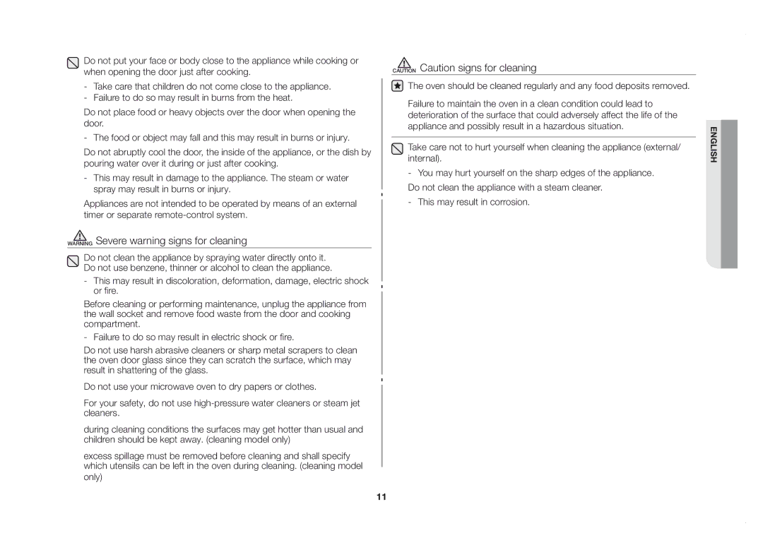 Samsung GE83DSTT/XSV manual English 