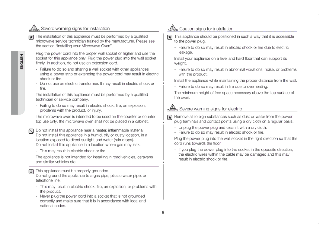 Samsung GE83DSTT/XSV manual English 