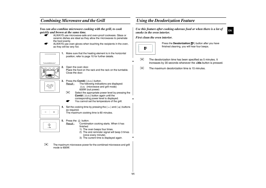 Samsung GE83H-S/XEH manual 