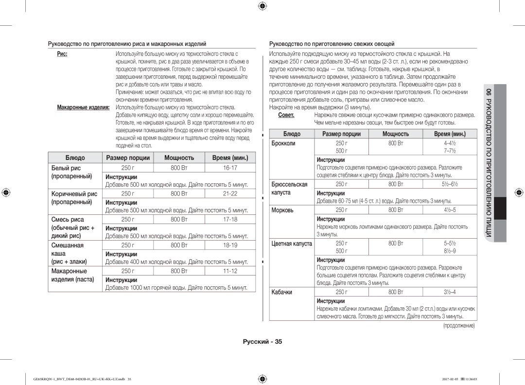 Samsung GE83KRQW-2/BW, GE83KRQS-3/BW, GE83KRQS-2/BW, GE83XRQ/BW, GE83KRQS-1/BW, GE83KRQW-1/BW manual Рис, Мощность Время мин 