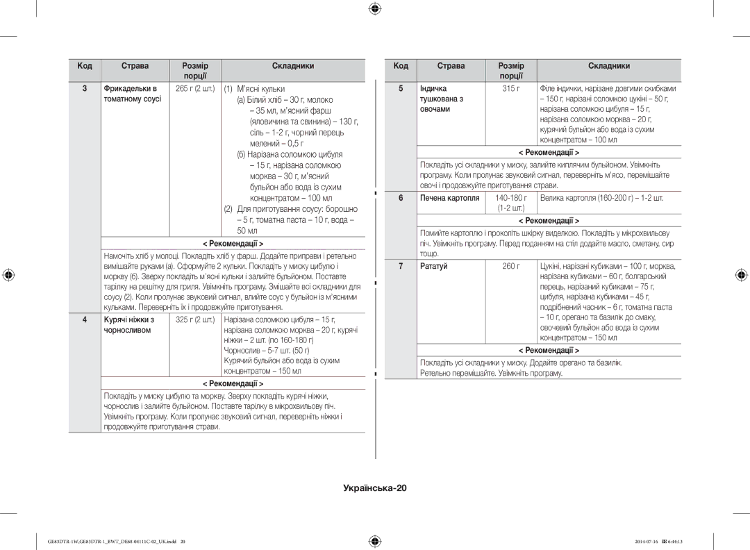 Samsung GE83MR/BWT manual Українська-20 