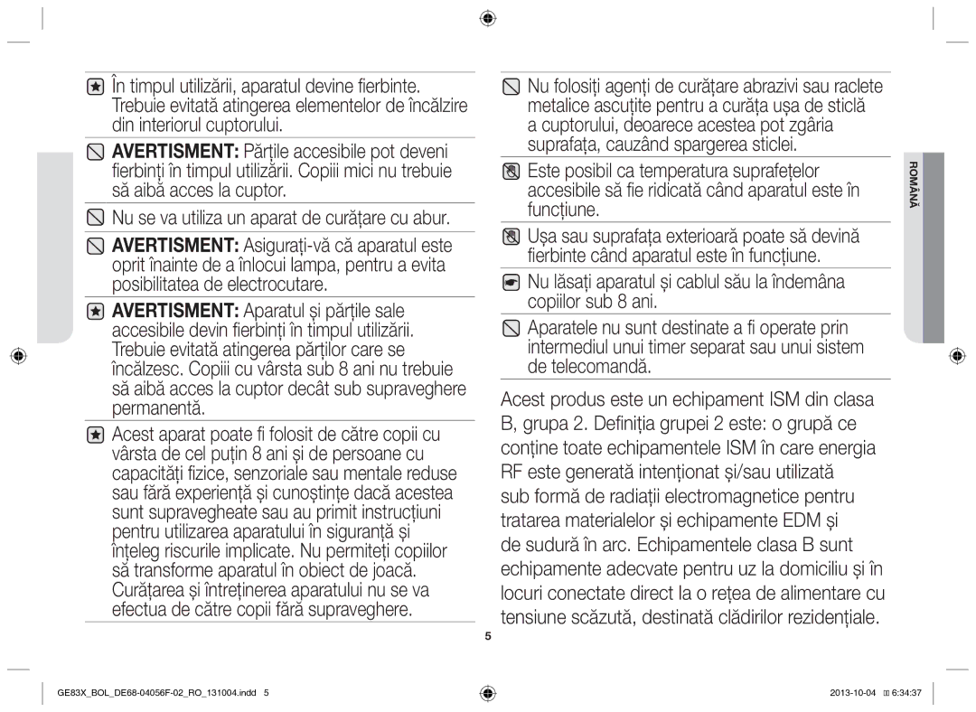 Samsung GE83X/BOL manual Este posibil ca temperatura suprafeţelor, Funcţiune, Fierbinte când aparatul este în funcţiune 