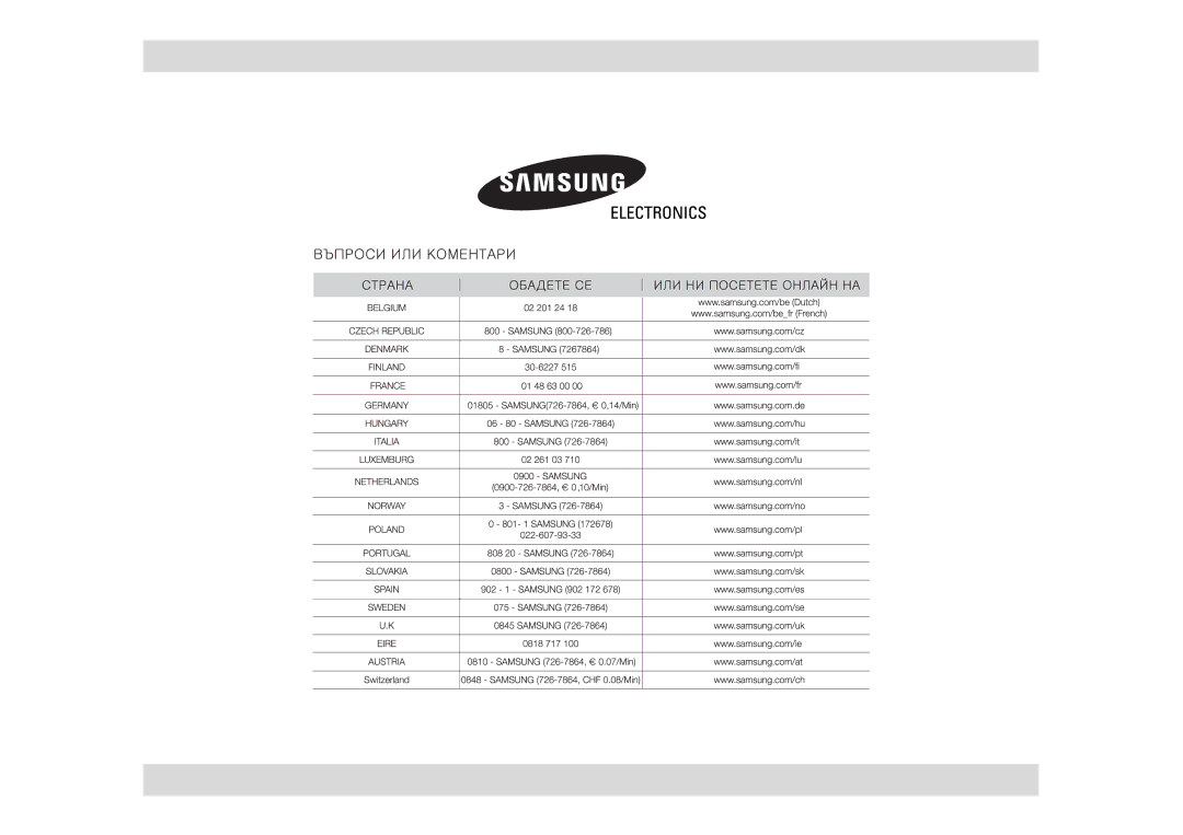 Samsung GE86N-B/BOL, GE86N-S/BOL manual 