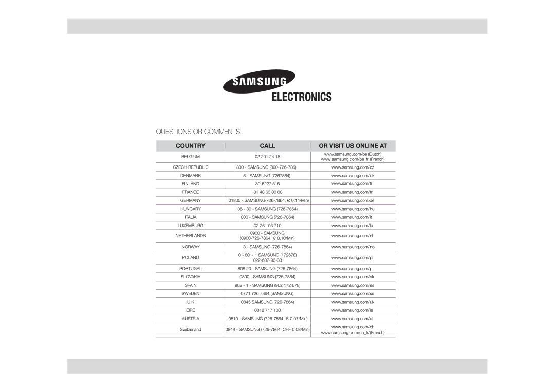 Samsung GE86N-B/XEH manual 