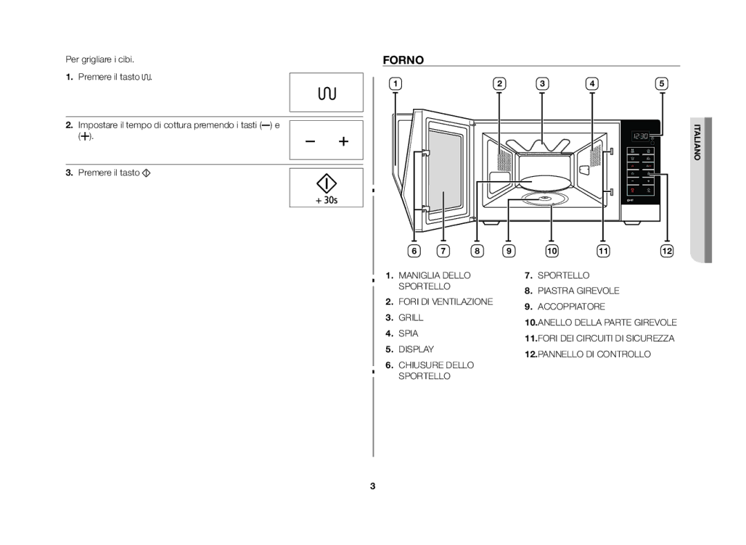 Samsung GE86N-S/XET, GE86N-B/XET manual Forno 