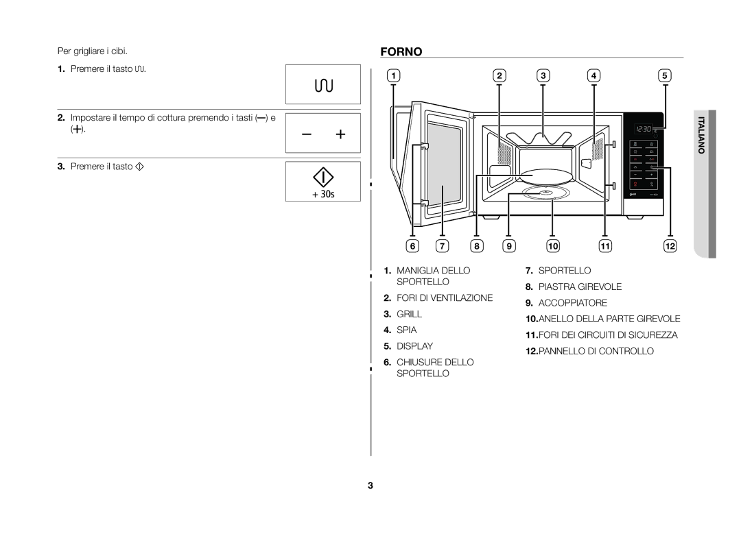 Samsung GE86NT-SX/XET manual Forno 