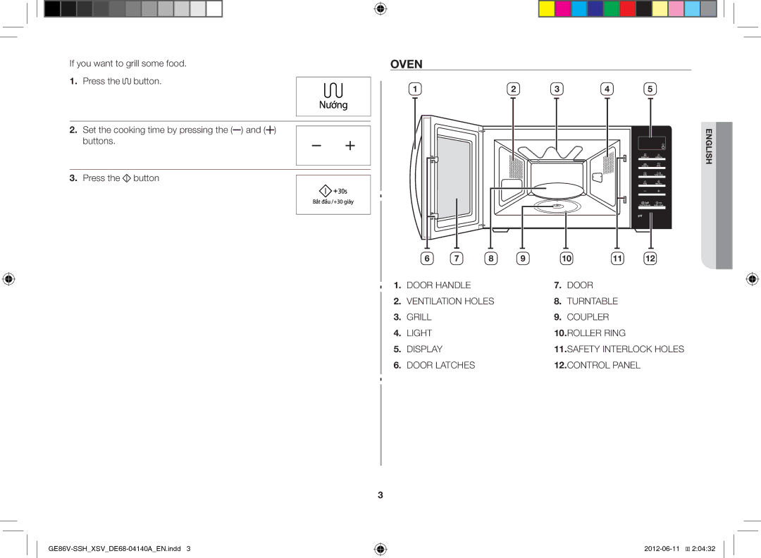 Samsung GE86V-SSH/XSV manual Oven 