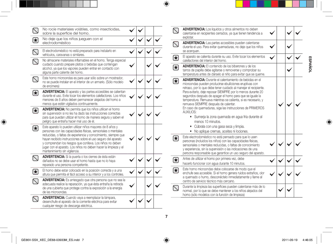 Samsung GE86V-SS/XEC, GE86V-SSX/XEC, GE86V-BBX/XEC manual Calefactores del interior del horno 