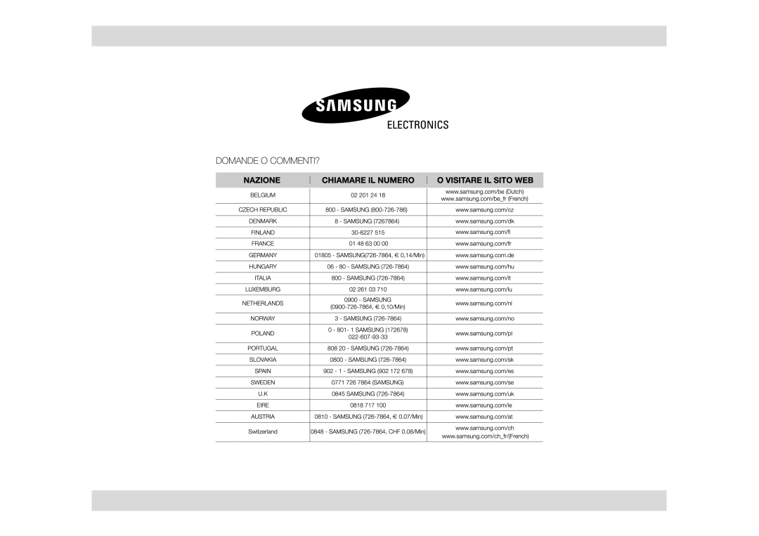 Samsung GE872T-S/XET manual 