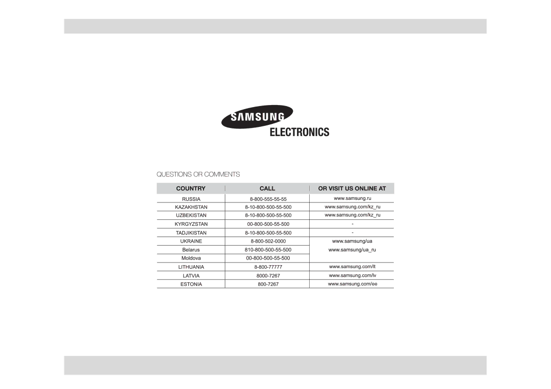 Samsung GE87G/BAL manual 