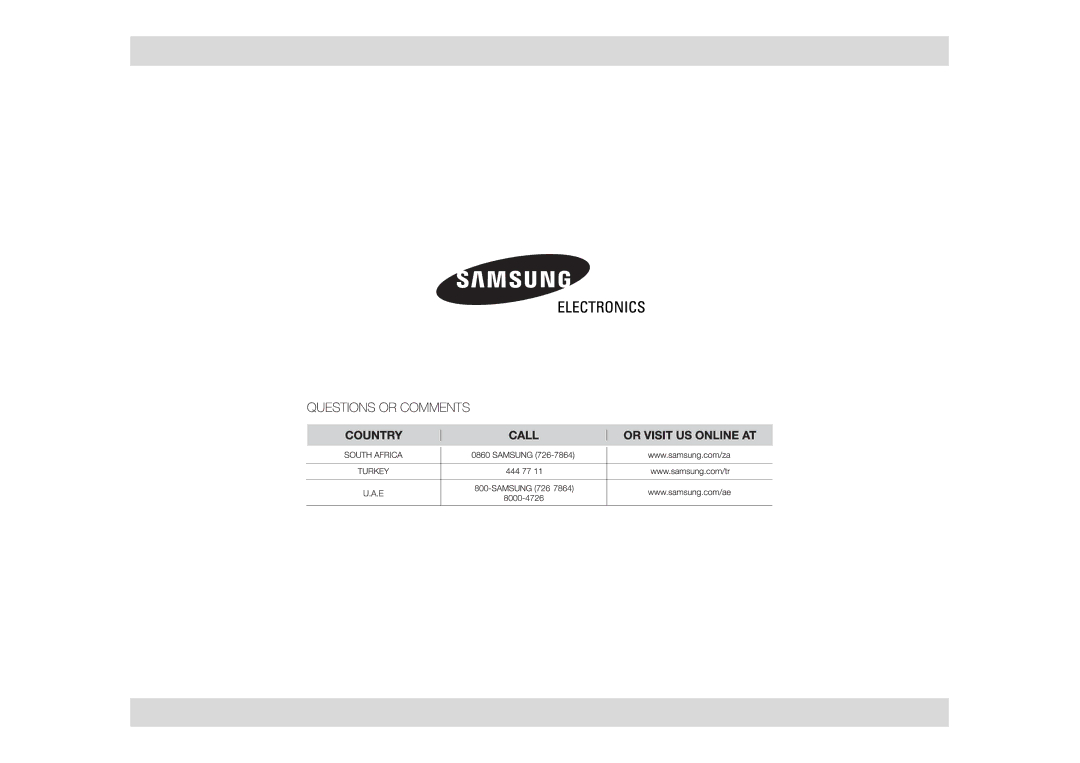 Samsung GE87H-S/SLI manual 