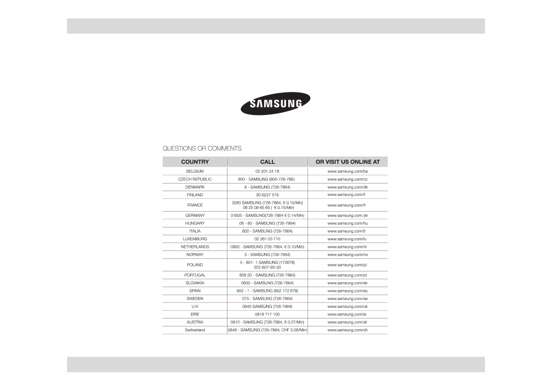 Samsung GE87K-S/BAL manual 