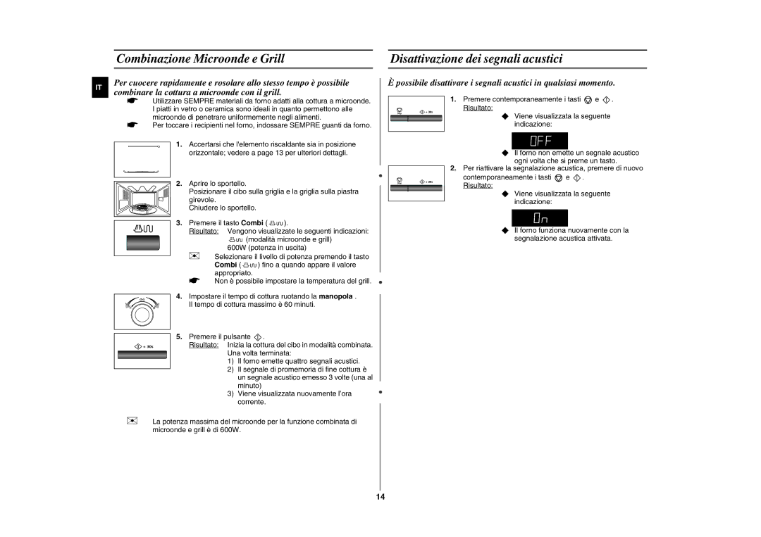 Samsung GE87K-S/XET manual Combi 