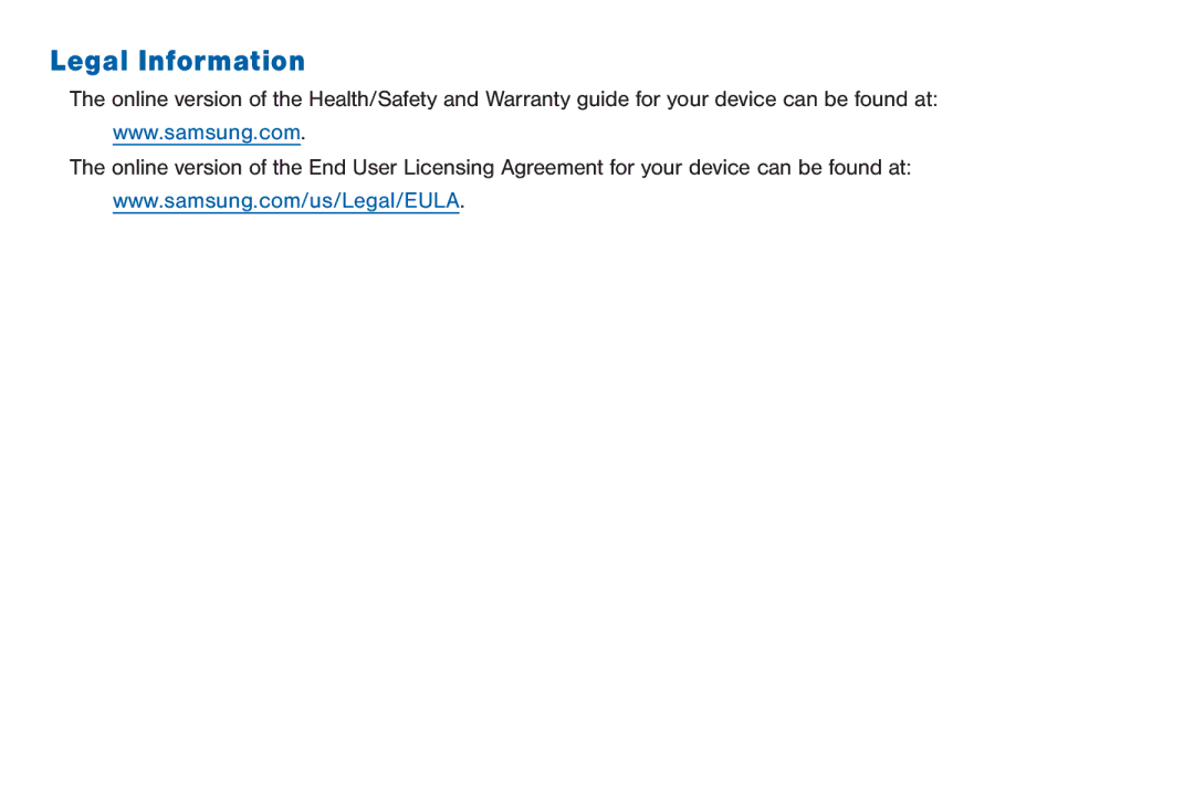 Samsung SMA380, GEN, 40914, BN66 user manual Legal Information 