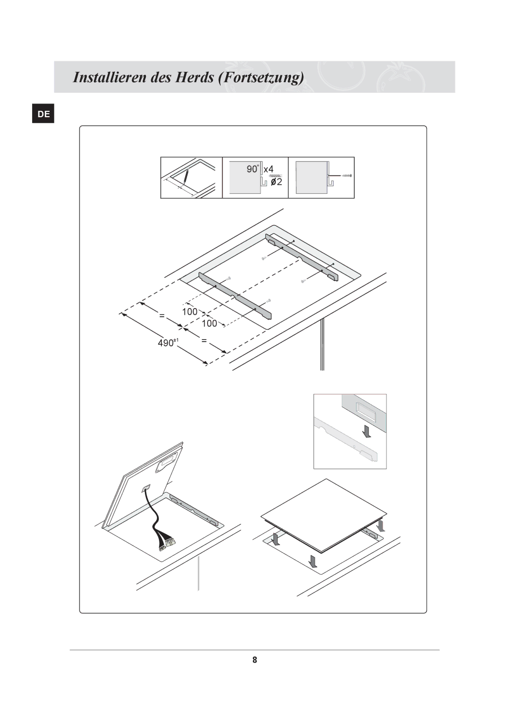 Samsung GF3N4T102/XEG, GF3C4T104/XEG manual 100 