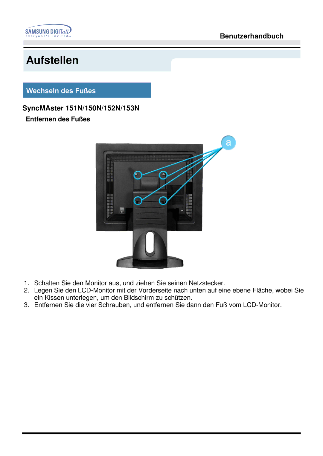 Samsung GG15LSSNP/EDC, GG15LSSNZ/EDC, GH15LSSNP/EDC, GG15LSAN/XEU, GG15ESAN/EDC, GH15LSSB manual SyncMAster 151N/150N/152N/153N 