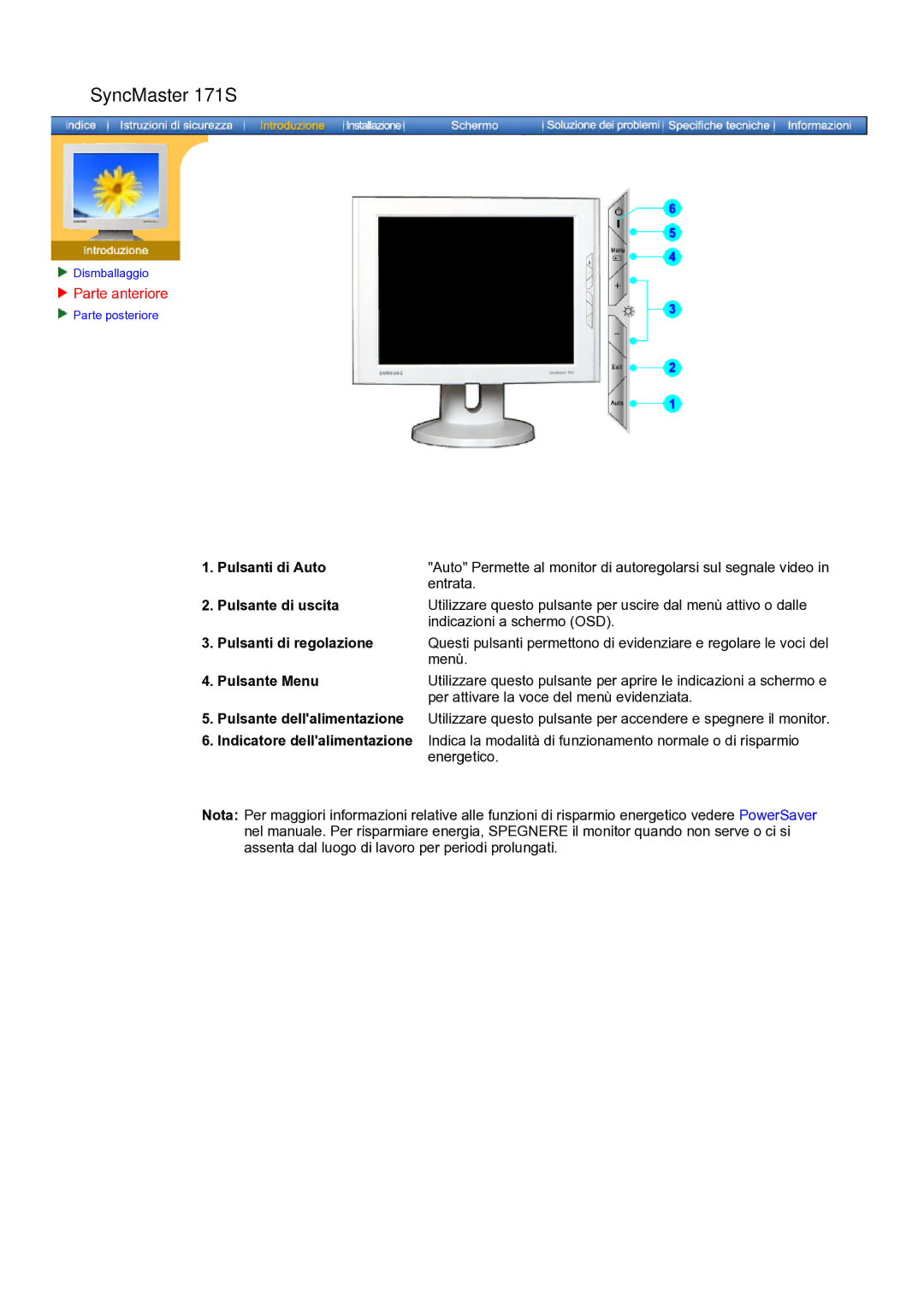 Samsung GH17ASAS/EDC manual SyncMaster 171S 