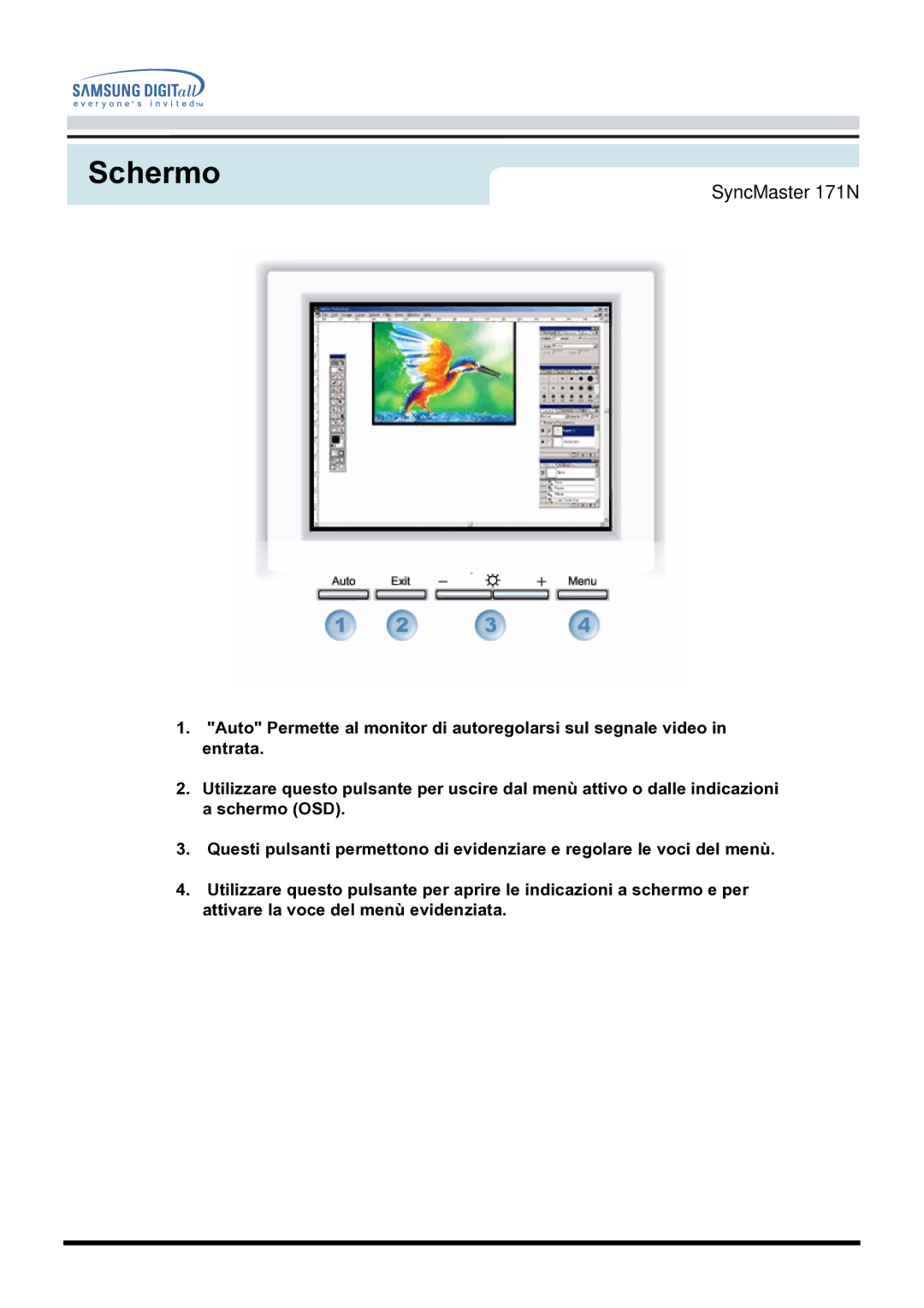 Samsung GH17ASAS/EDC manual Schermo 