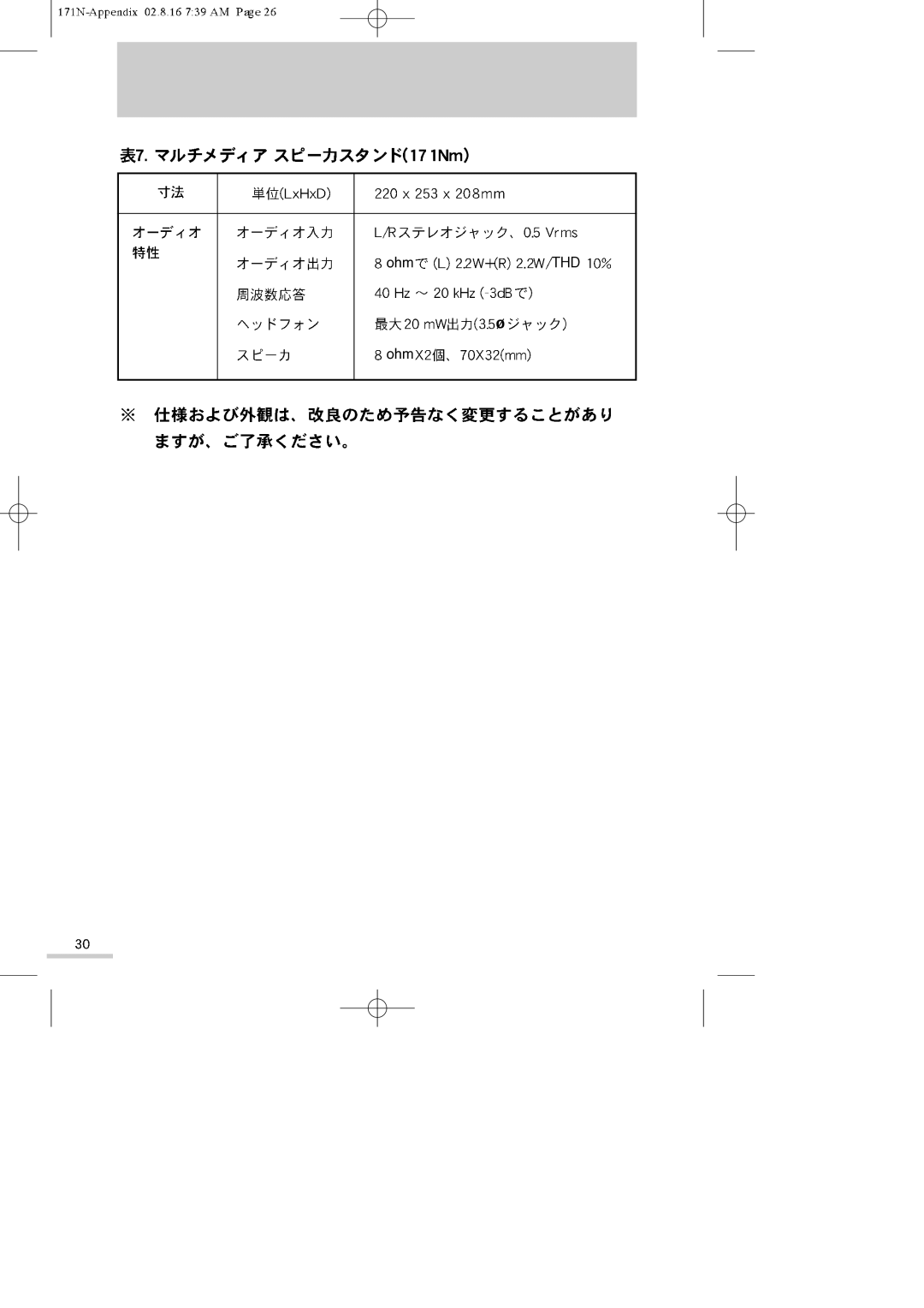 Samsung GH17ASMN/XSJ manual Ohm THD 