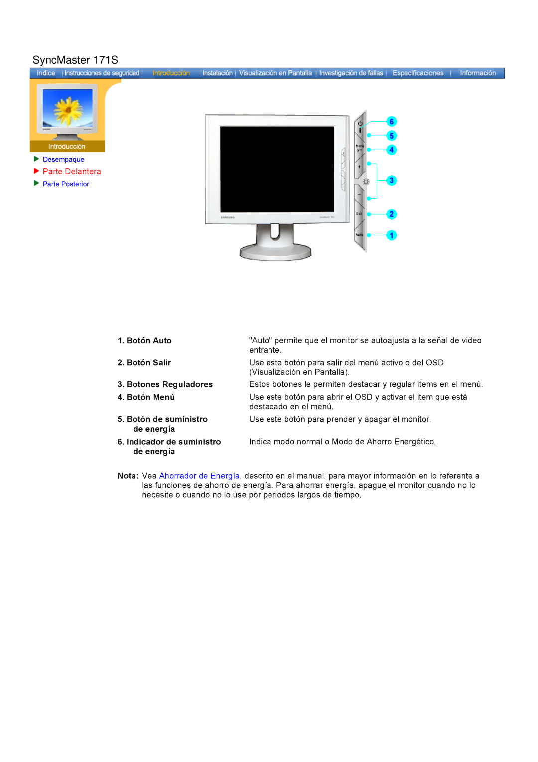 Samsung GH17ASPS/EDC, GH17ASAS/EDC, GH17ASAB/EDC manual SyncMaster 171S 