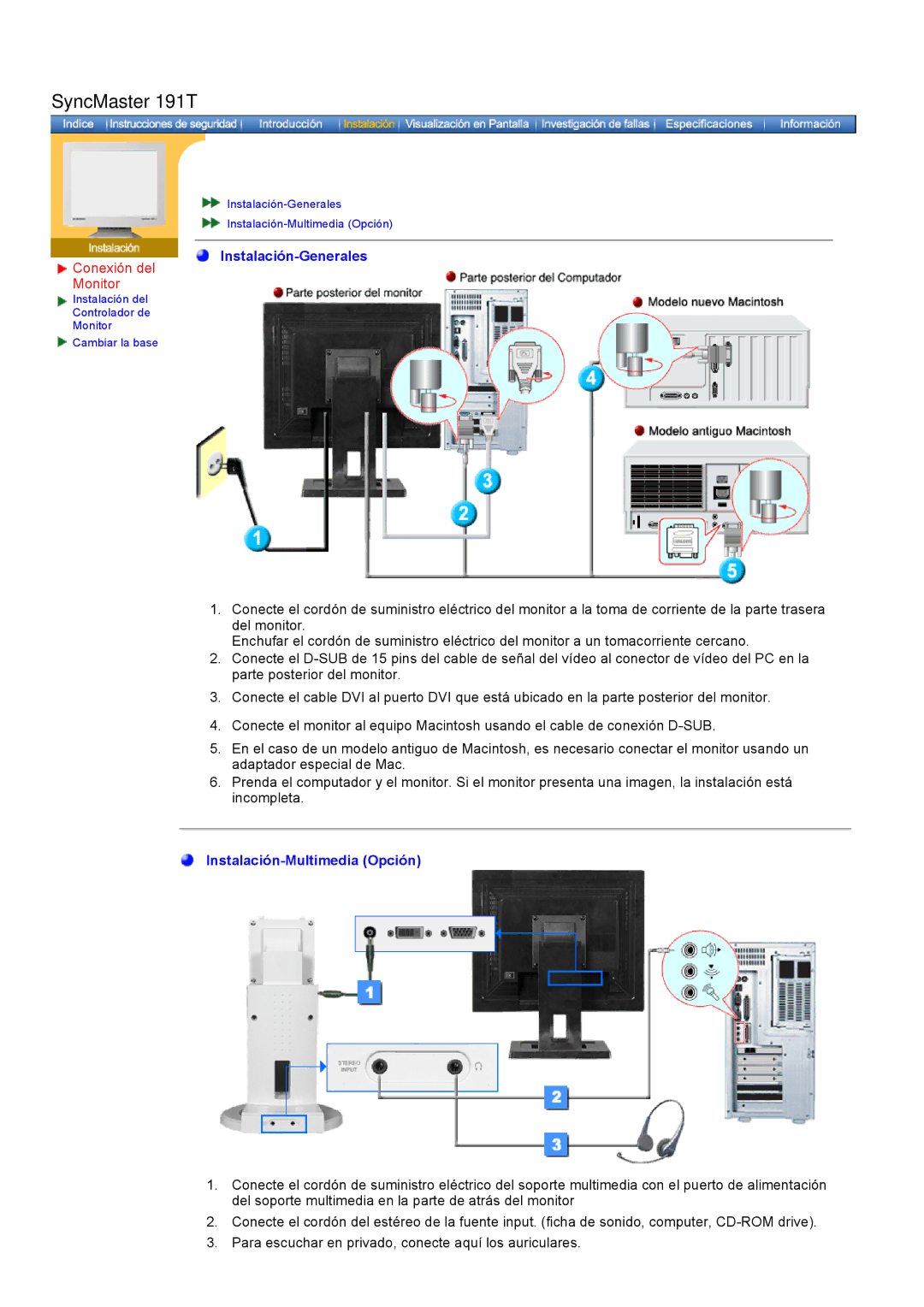 Samsung GH17ASPS/EDC, GH17ASAS/EDC, GH17ASAB/EDC manual Instalación-Generales 