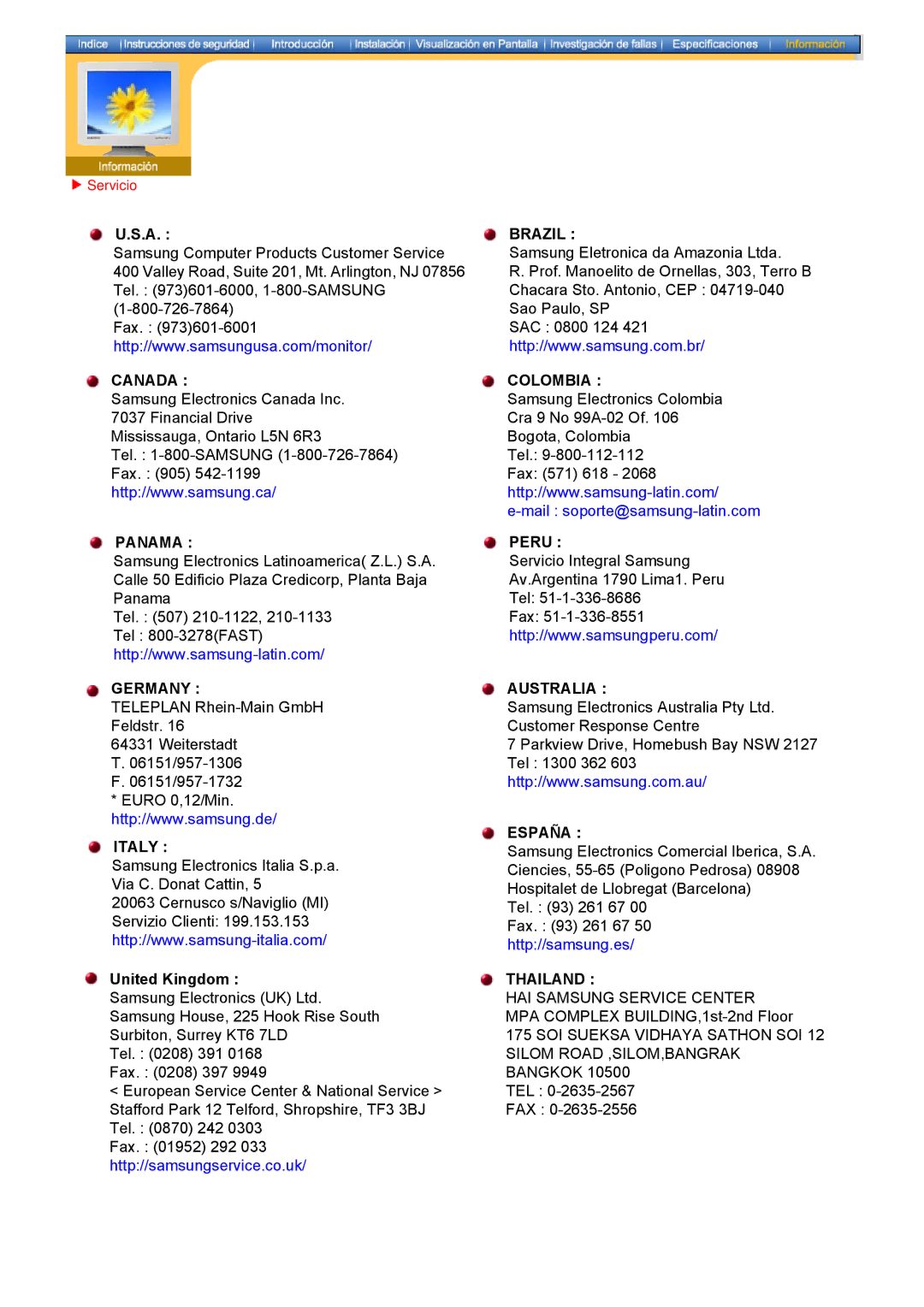 Samsung GH17ASAS/EDC, GH17ASPS/EDC, GH17ASAB/EDC manual Brazil, Servicio 