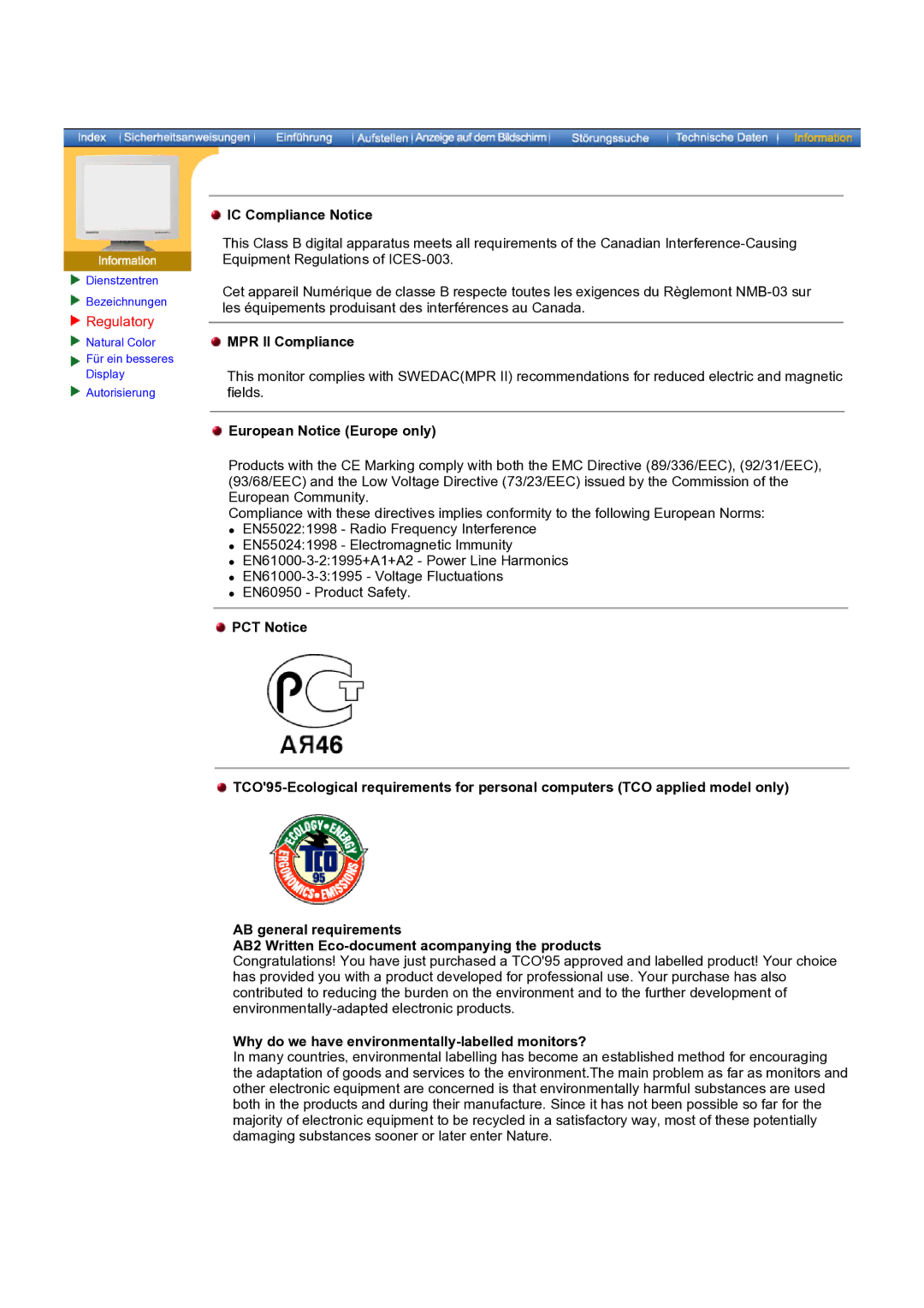 Samsung GH17ASAS/EDC, GH17ASPS/EDC manual IC Compliance Notice, MPR II Compliance, European Notice Europe only 