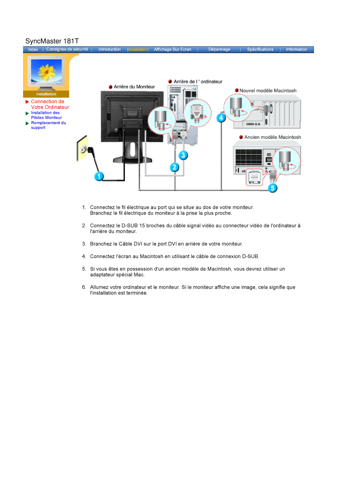 Samsung GH17ASAB/EDC, GH17ASPS/EDC, GH17ASPB/EDC, GH17ASAS/EDC manual Connection de Votre Ordinateur 