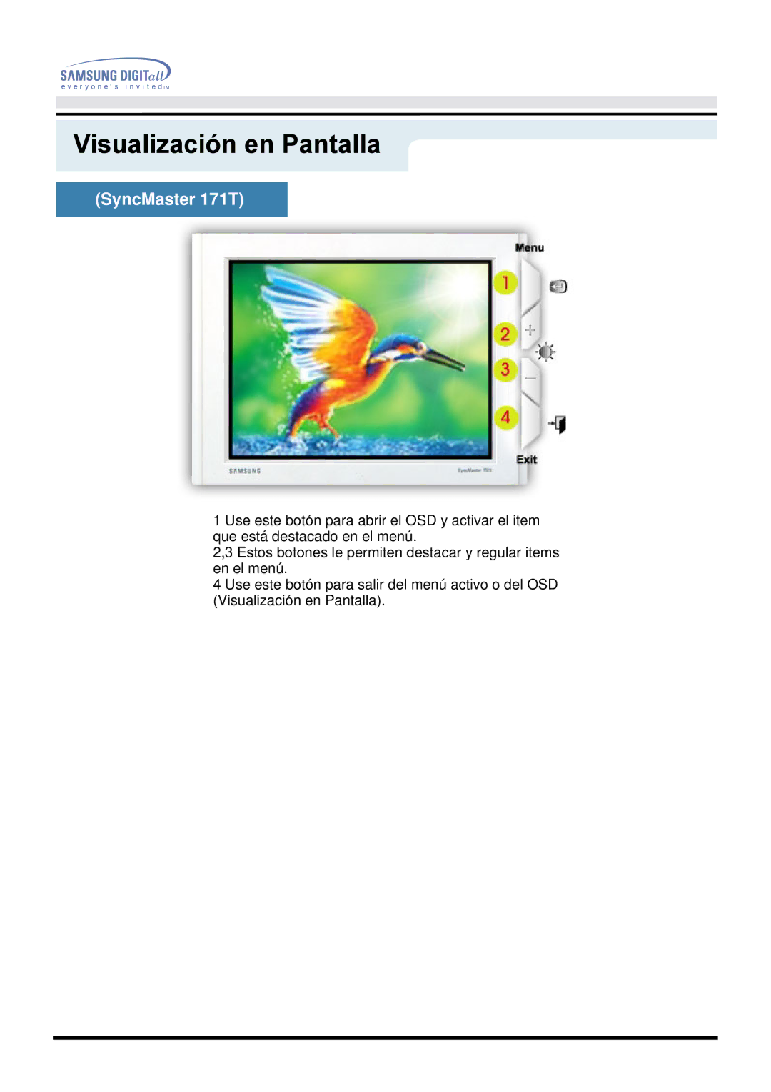 Samsung GH17BSAS/EDC, GH17BSPN/EDC, GH17BSAN/EDC manual SyncMaster 171T 