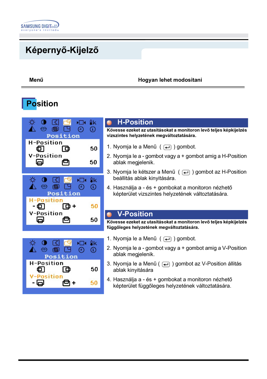 Samsung GH17BSPNV/EDC manual Position 