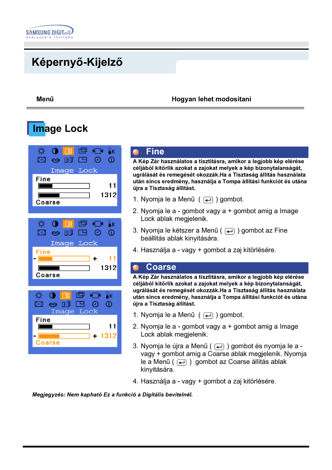 Samsung GH17BSPNV/EDC manual Image Lock 