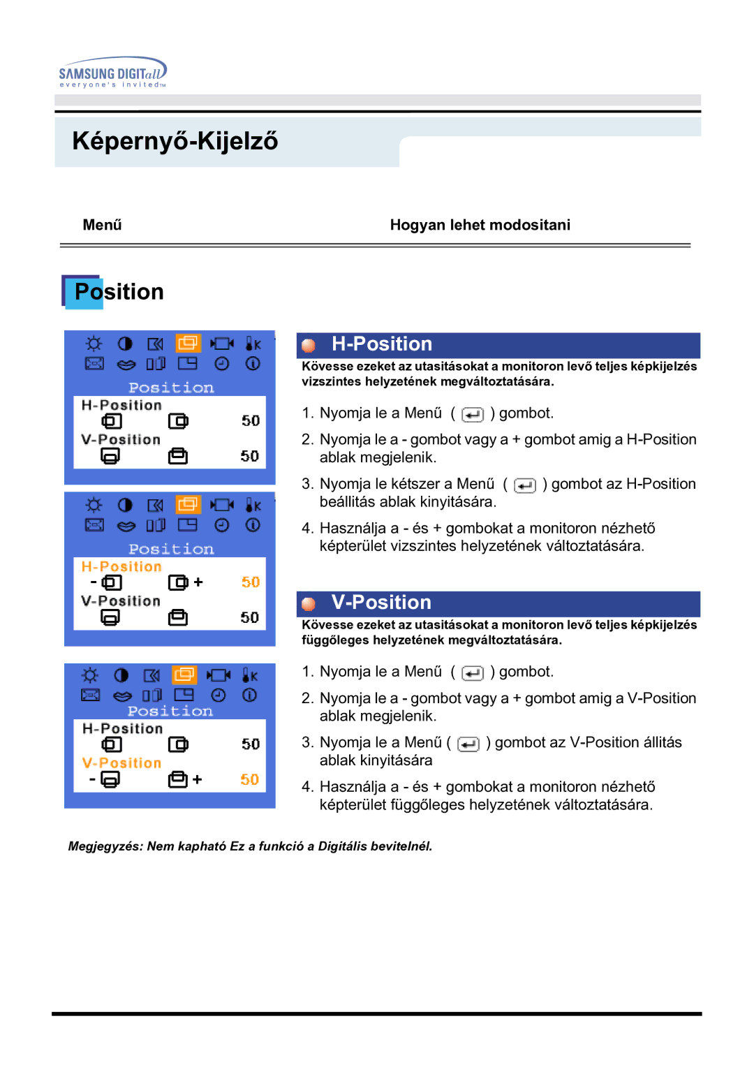 Samsung GH17BSPNV/EDC manual Position 