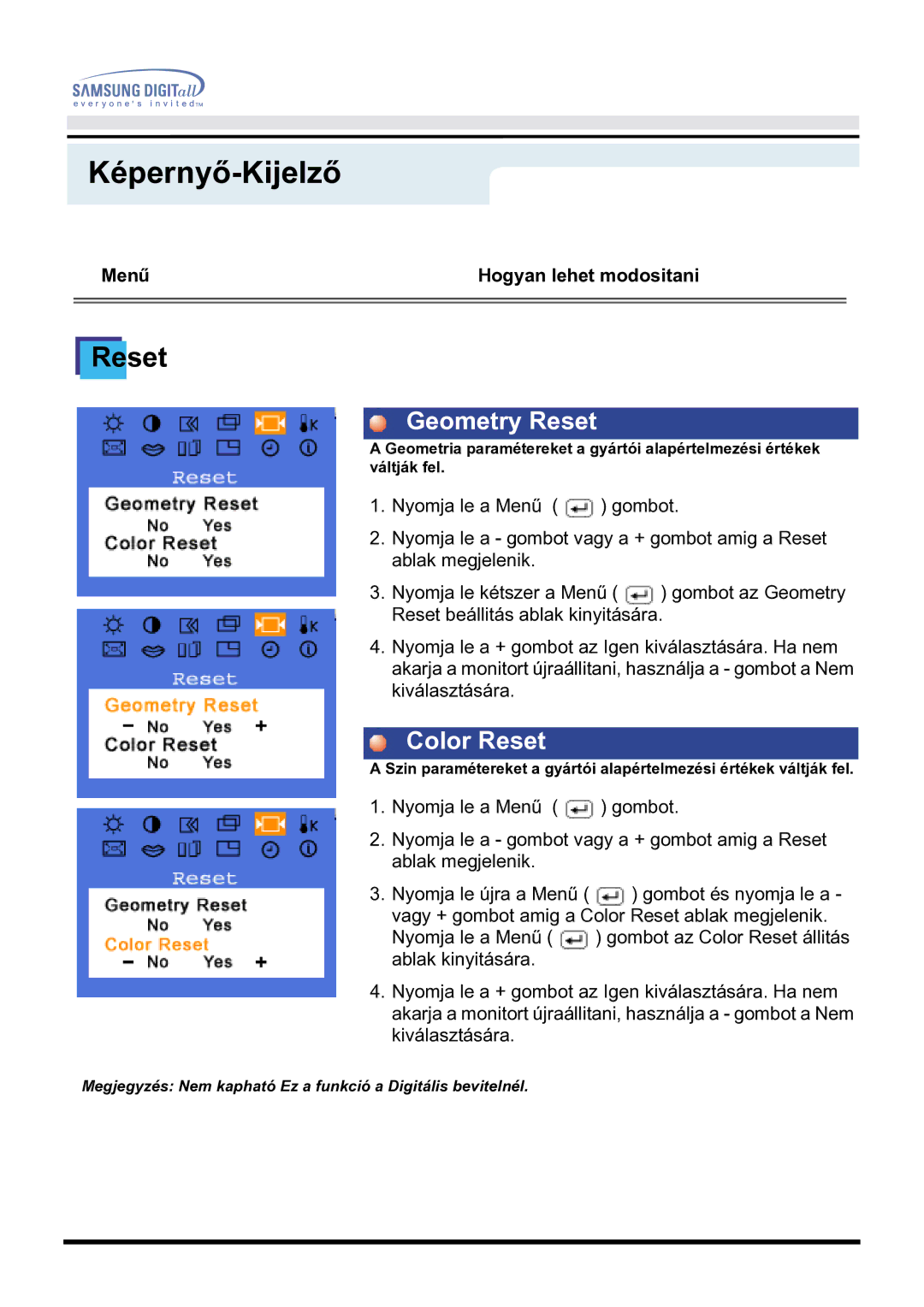 Samsung GH17BSPNV/EDC manual Reset 