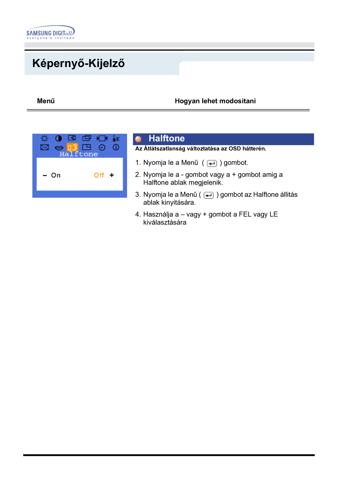 Samsung GH17BSPNV/EDC manual Halftone 