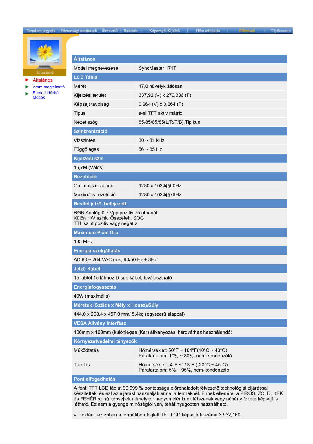 Samsung GH17BSPNV/EDC manual Általános 