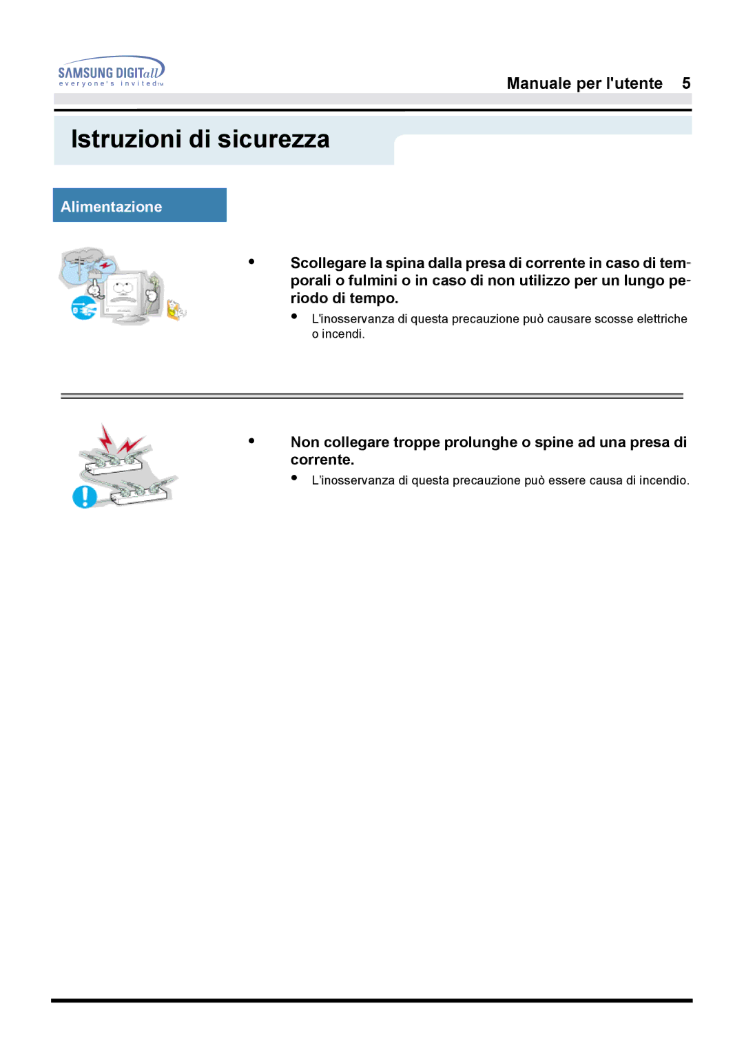 Samsung GH17LSSSJ/EDC, GH17ESSNZ/EDC, GH17LSANJ/EDC, GH17LSAN/EDC, GH17LSSNJ/EDC, GH17LSSN/EDC manual Istruzioni di sicurezza 