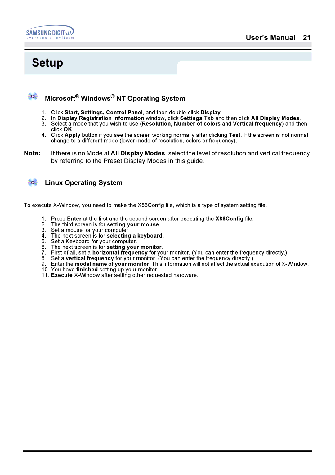 Samsung GH17LSABJ/EDC, GH17HSSN/EDC, GH17LSSN/XSJ, GH17LSSS Microsoft Windows NT Operating System, Linux Operating System 