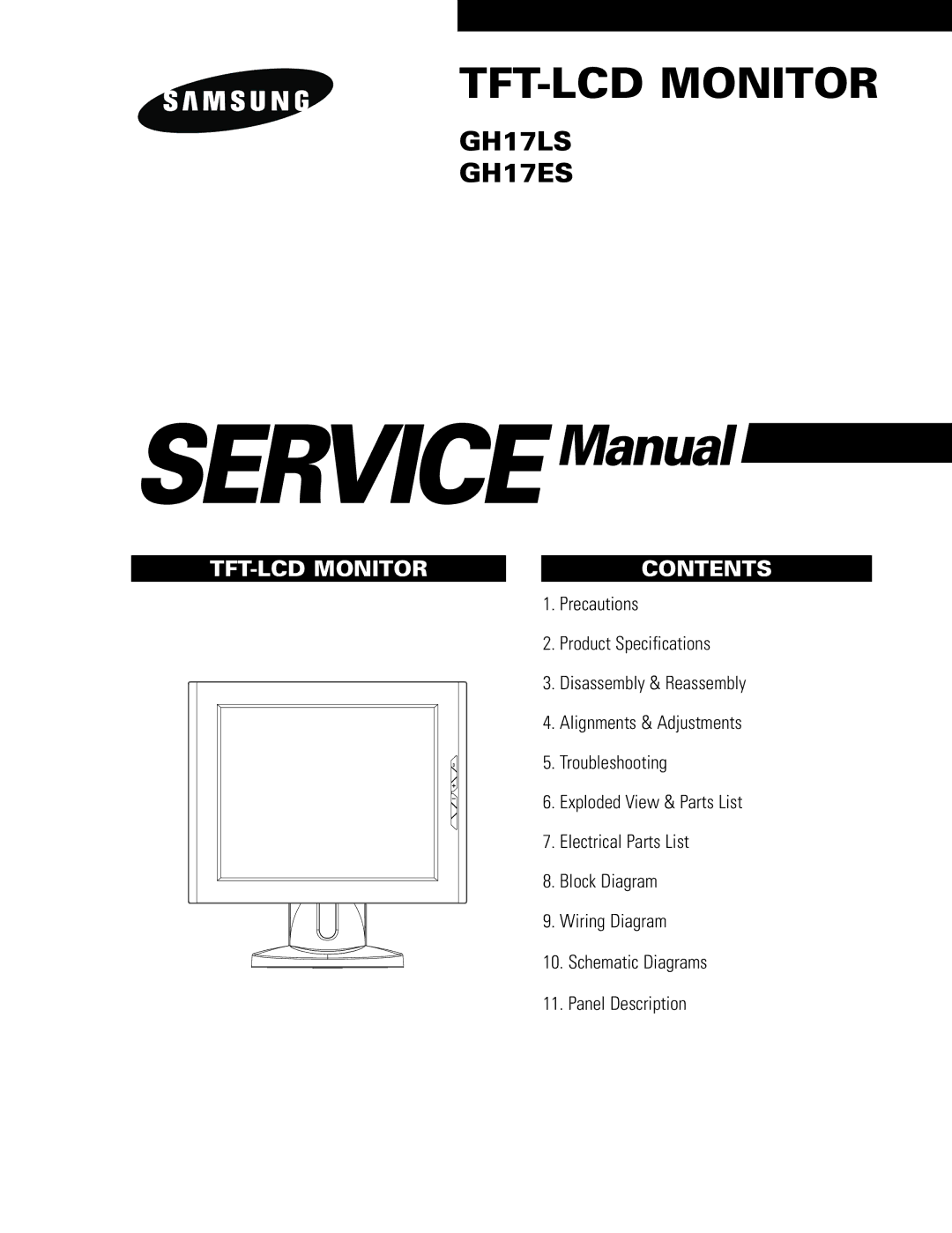 Samsung GH17LS specifications TFT-LCD Monitor 