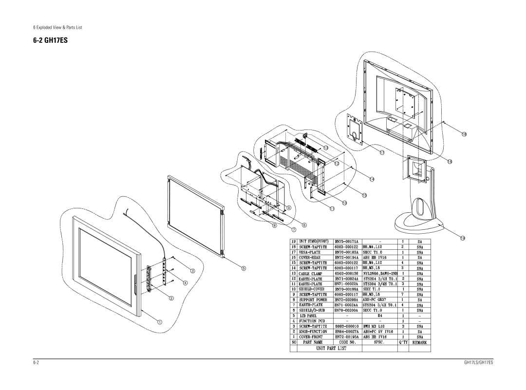 Samsung GH17LS specifications GH17ES 