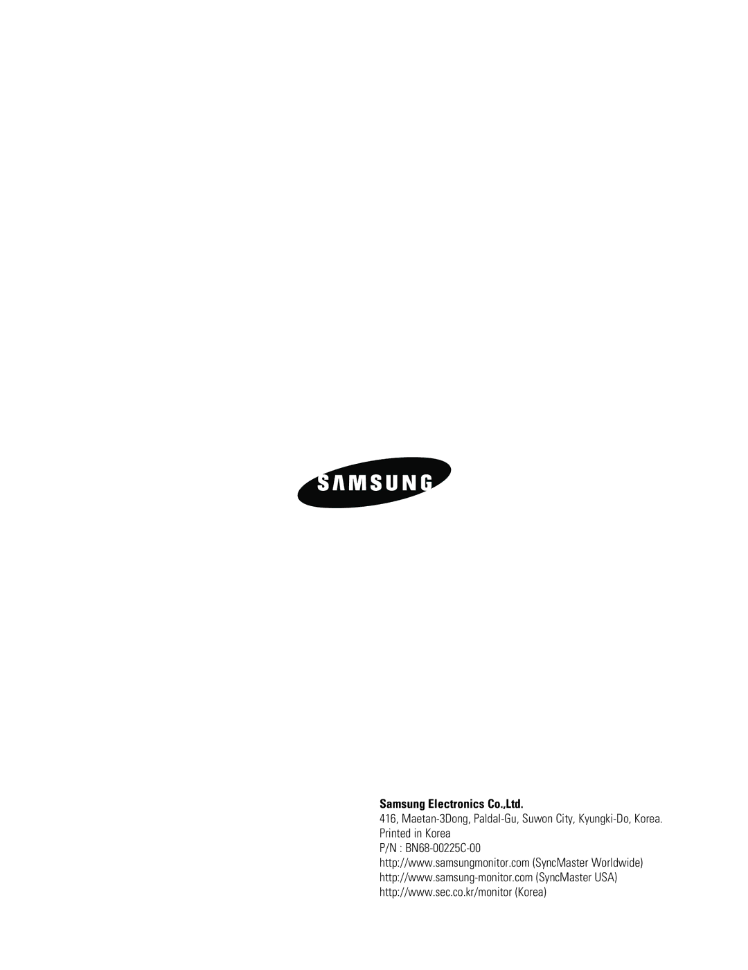 Samsung GH17LS specifications BN68-00225C-00 