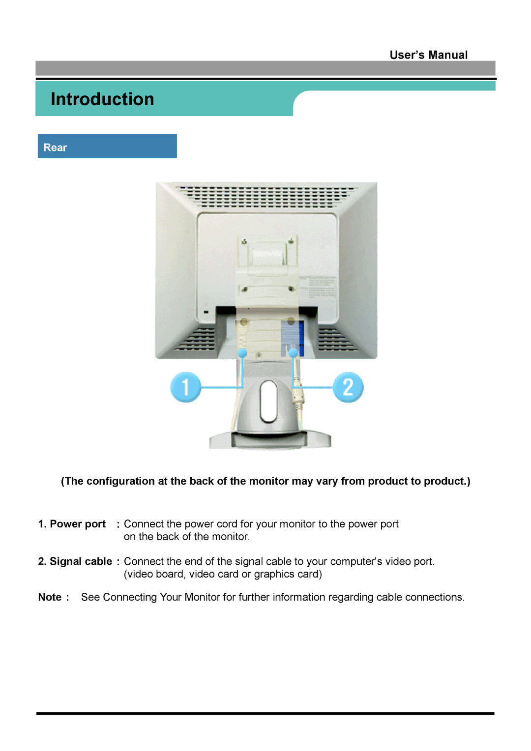 Samsung GH15LUSN/XSJ, GH17LUSN/XSJ manual Rear 