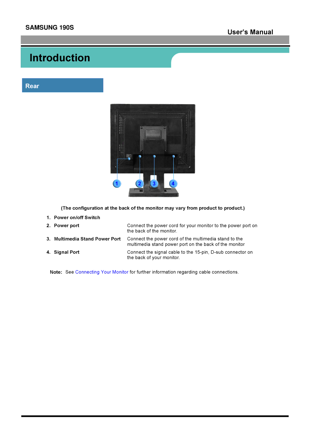 Samsung GH17LUSN/XSJ, GH15LUSN/XSJ manual Signal Port 