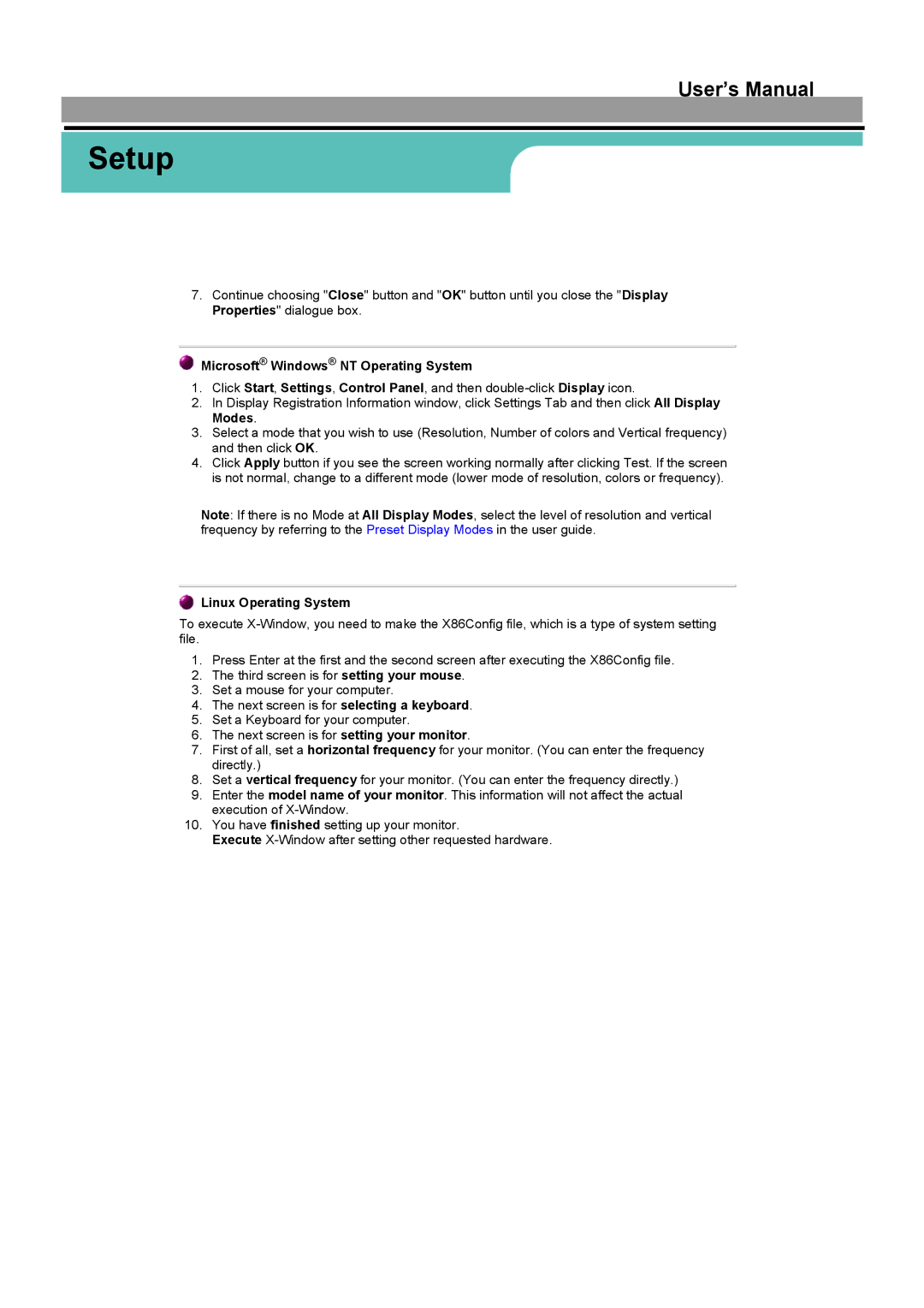 Samsung GH15LUSN/XSJ, GH17LUSN/XSJ manual Microsoft Windows NT Operating System 