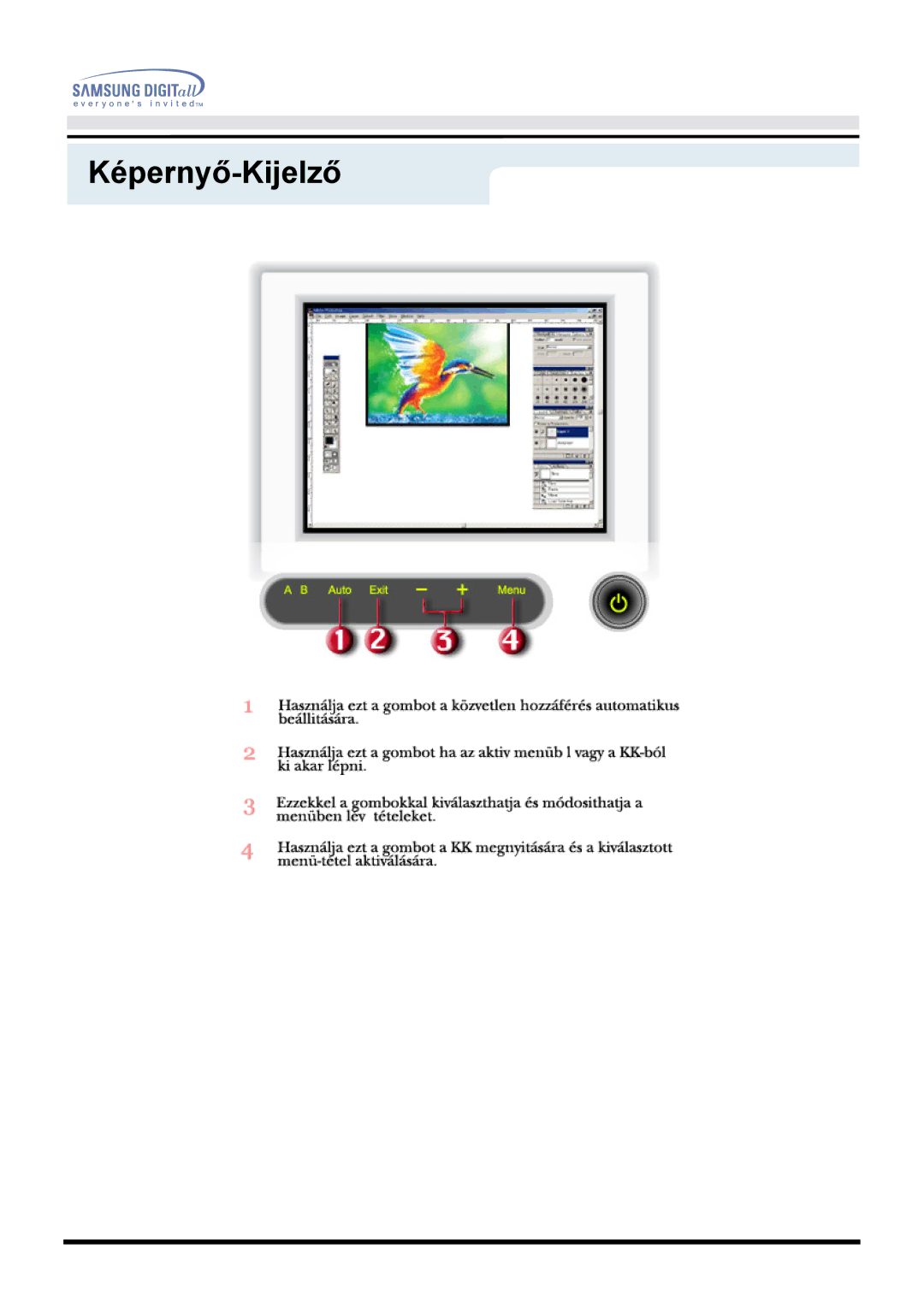 Samsung GH17PSAS/EDC manual Képernyő-Kijelző 