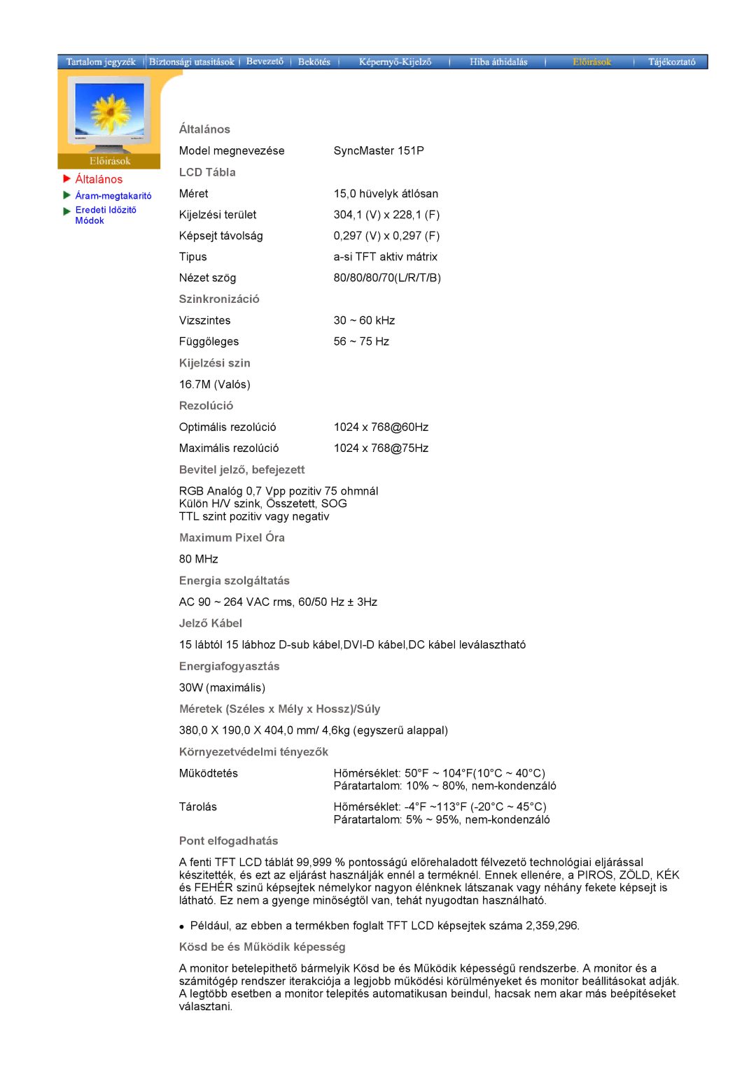 Samsung GH17PSAS/EDC manual Általános 