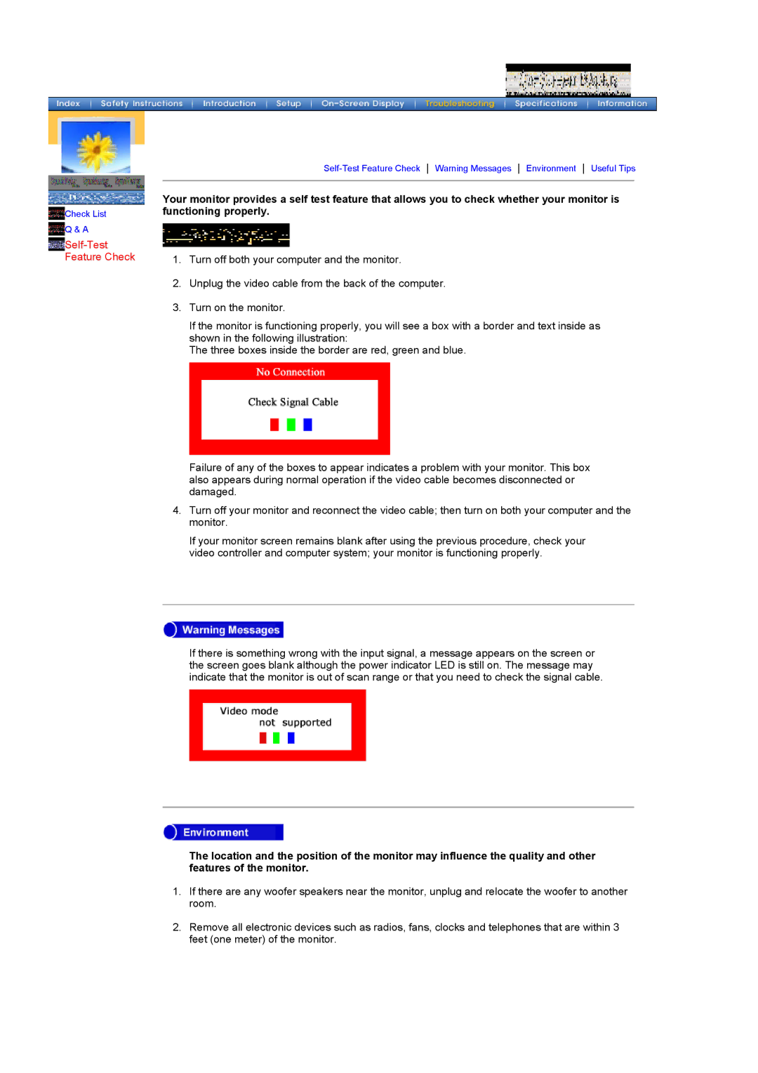 Samsung GH18PSAB/XSJ, GH18PSAN/EDC, GH18PSSS/EDC, GH18PSAS/EDC, GH18PSSB/EDC, GH18PSAS/ILC manual Self-Test Feature Check 