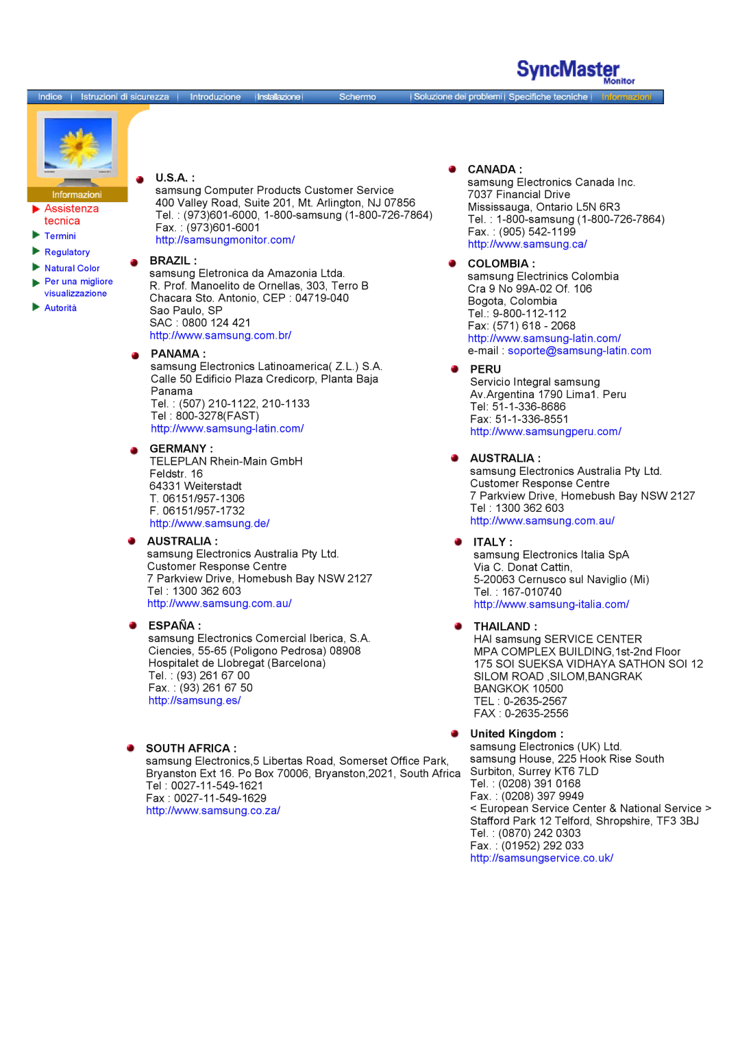 Samsung GH18PSAS/EDC manual Assistenza tecnica, United Kingdom 