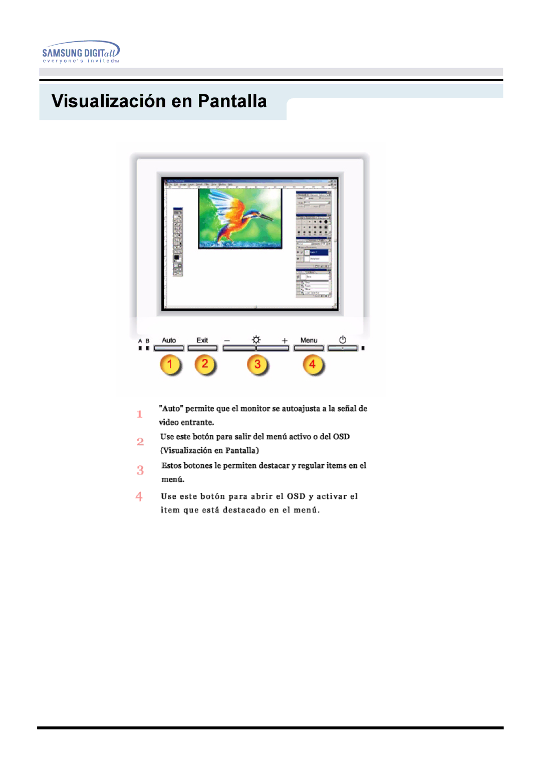 Samsung GH18PSSS/EDC, GH18PSAS/EDC manual Visualización en Pantalla 