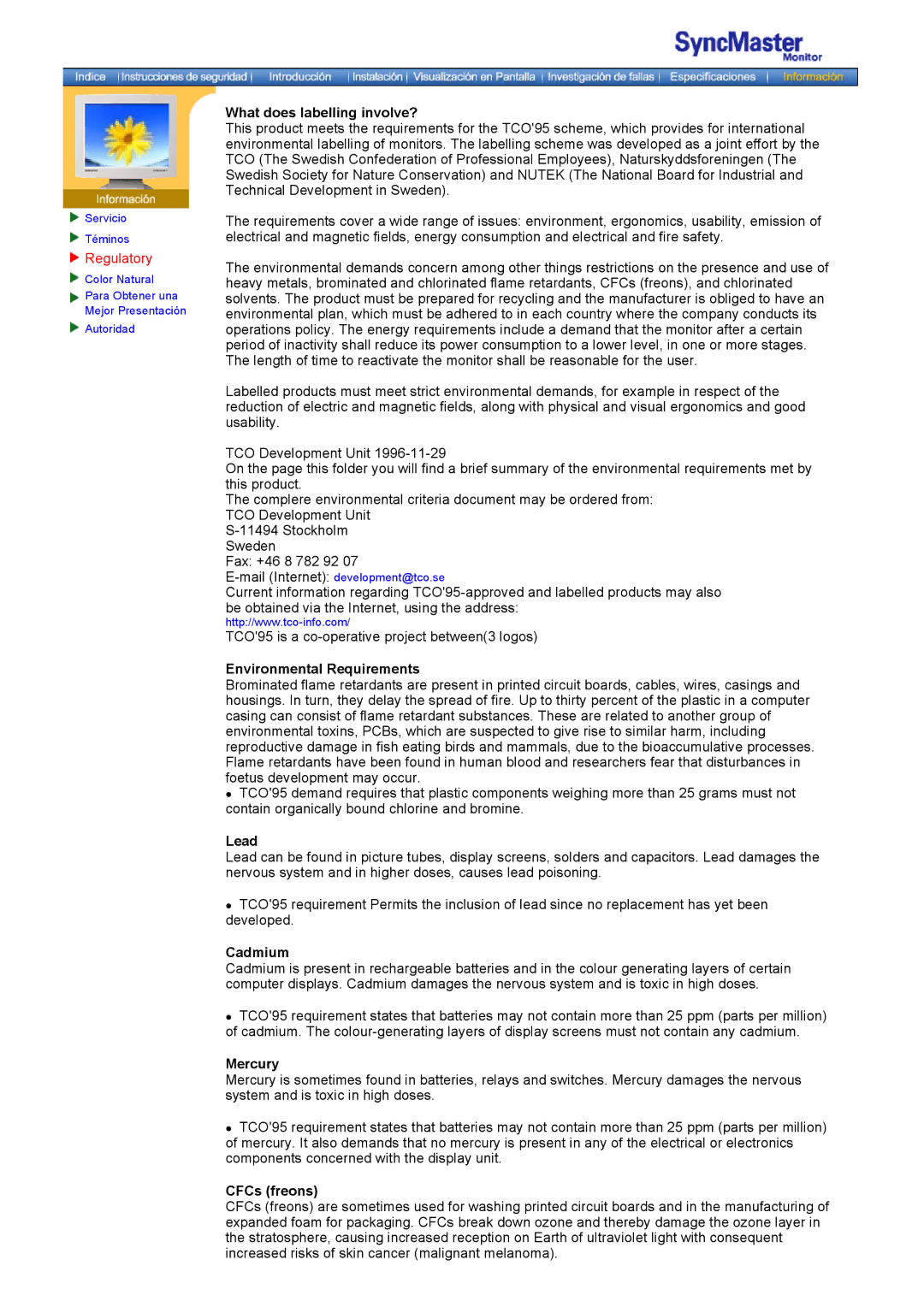 Samsung GH18PSSS/EDC manual What does labelling involve?, Environmental Requirements, Lead, Cadmium, Mercury, CFCs freons 