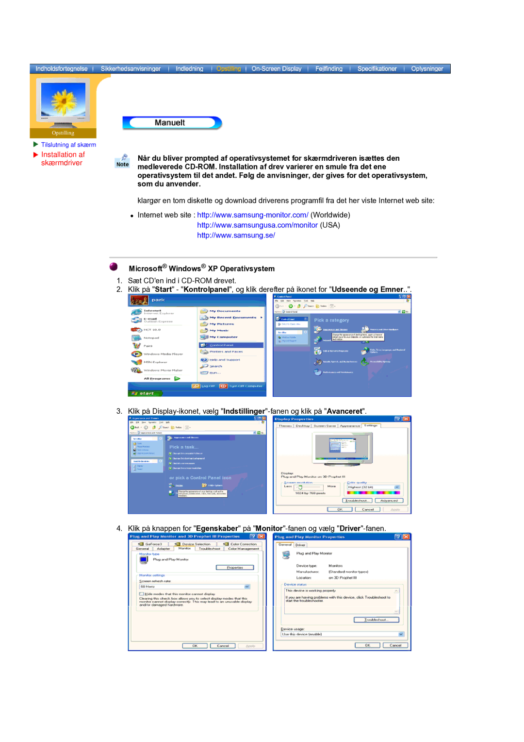 Samsung GH19AWBN/EDC manual Microsoft Windows XP Operativsystem 